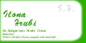 ilona hrubi business card